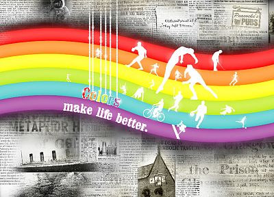 sports, rainbows - desktop wallpaper