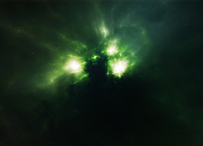 green, supernova - duplicate desktop wallpaper