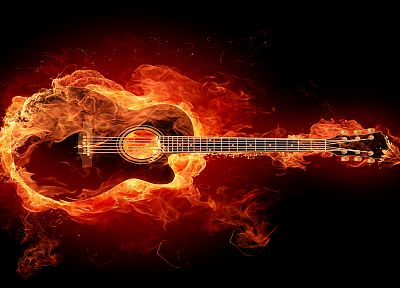 fire, In Flames, guitars - desktop wallpaper