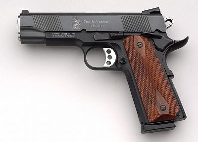 guns, weapons, M1911, .45ACP, simple background, Smith and Wesson - related desktop wallpaper