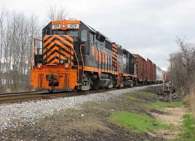 trains, railroad tracks, vehicles, locomotives - desktop wallpaper