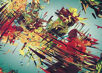 abstract, grunge, fractals, spikes - desktop wallpaper