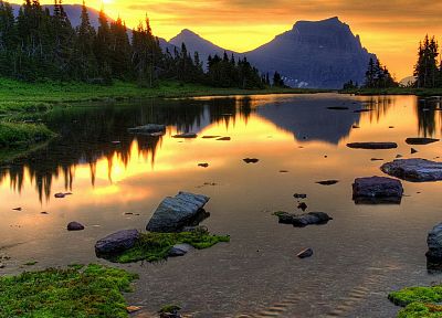 sunset, landscapes, nature - duplicate desktop wallpaper