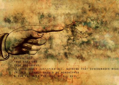 science, faith, text, grunge, hands, quotes, pointing, reason, intelligence - related desktop wallpaper