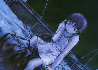 Serial Experiments Lain, technology, Iwakura Lain, anime, soft shading, anime girls - desktop wallpaper