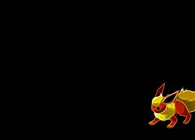 Pokemon, Flareon, black background - random desktop wallpaper