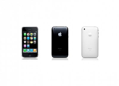 Apple Inc., Mac, iPhone, white background - desktop wallpaper