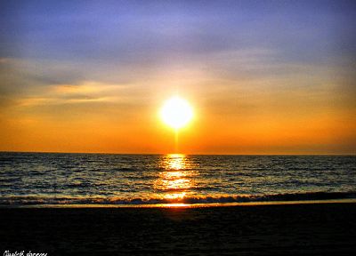 sunset, beaches - duplicate desktop wallpaper