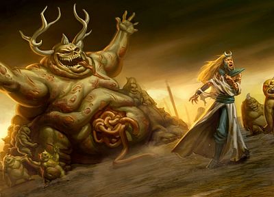 Warhammer, fantasy art, creatures, nurgle - random desktop wallpaper