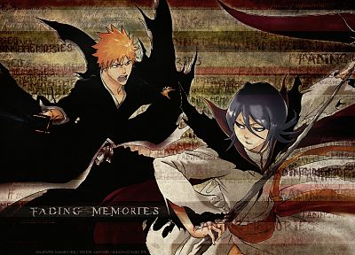Bleach, Kurosaki Ichigo, Kuchiki Rukia - desktop wallpaper