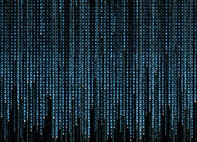 blue, Matrix - desktop wallpaper
