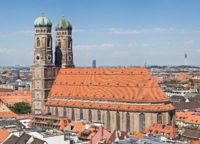 cityscapes, churches, Munich - duplicate desktop wallpaper