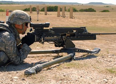 machine gun, military, men, US Army, .50 cal, gunner, browning m2 - random desktop wallpaper