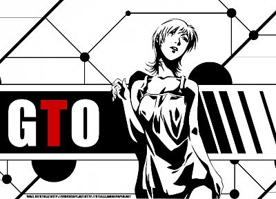 black and white, Great Teacher Onizuka, anime, selective coloring - random desktop wallpaper
