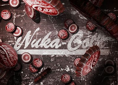 video games, Nuka Cola Quantum, Fallout 3 - duplicate desktop wallpaper