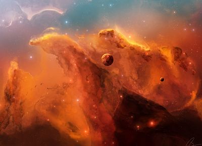 outer space, stars, planets, nebulae, JoeJesus, Josef Barton - random desktop wallpaper