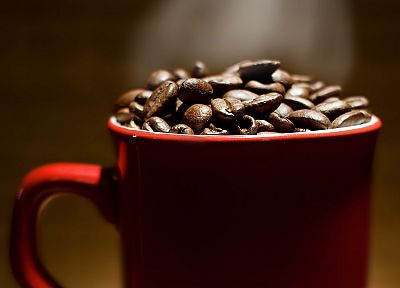 coffee beans, coffee cups - random desktop wallpaper