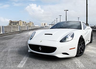 white, cars, Ferrari, vehicles, Ferrari California - desktop wallpaper