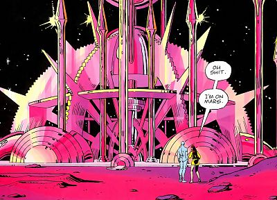 Watchmen, comics, Mars, Silk Spectre, Dr. Manhattan - desktop wallpaper