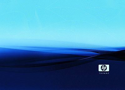 abstract, blue, Hewlett Packard, logos - desktop wallpaper