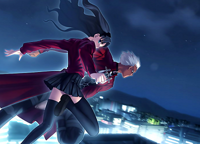 Fate/Stay Night, Tohsaka Rin, Type-Moon, Archer (Fate/Stay Night), Fate series - related desktop wallpaper