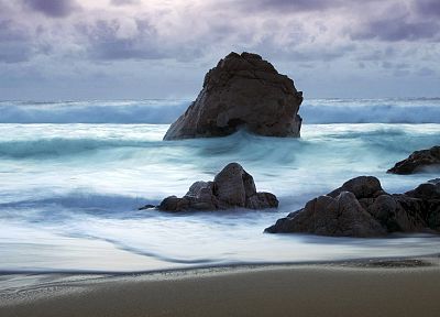 water, waves, rocks, milkshakes, sea, beaches - random desktop wallpaper