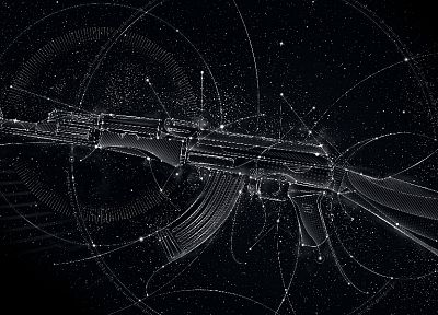 guns, AK-47, Matei Apostolescu - random desktop wallpaper