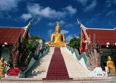 stairways, religion, naga, Buddha, Thailand, temples - desktop wallpaper