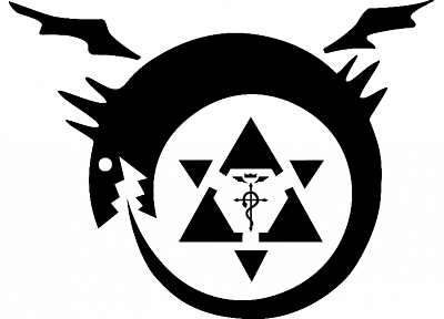 Fullmetal Alchemist, simple background, oroborous - desktop wallpaper
