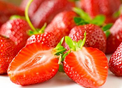 fruits, summer, strawberries, berries - desktop wallpaper