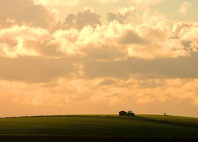 clouds, landscapes, nature, fields, farms - random desktop wallpaper