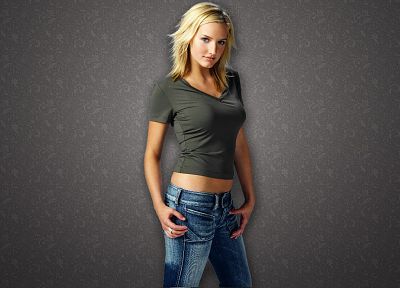 women, jeans, Ashlee Simpson - duplicate desktop wallpaper
