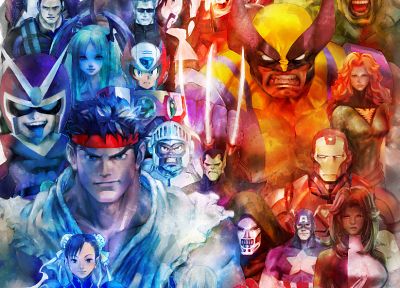 Street Fighter, Capcom, Marvel vs Capcom, Marvel Comics - random desktop wallpaper