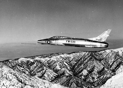 aircraft, military, F-100 Super Sabre - random desktop wallpaper