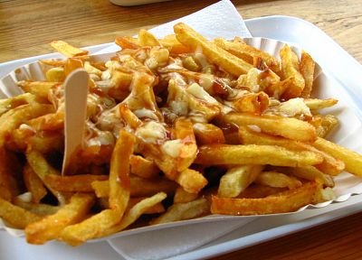 food, french fries, poutine - desktop wallpaper
