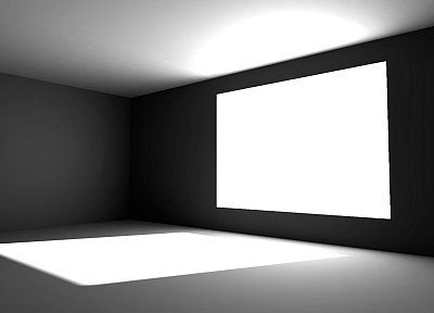 abstract, white, grayscale, monochrome, window panes, illuminated, screens, windows, interior design - random desktop wallpaper