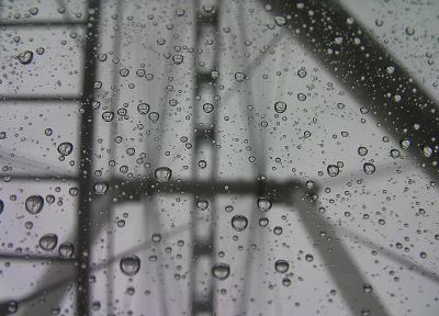close-up, black and white, water drops - random desktop wallpaper