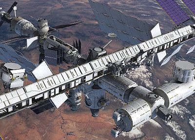 outer space, International Space Station - random desktop wallpaper