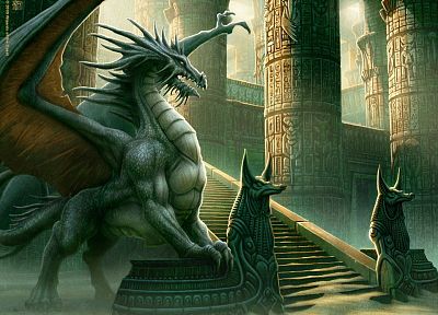 dragons, fantasy art, creatures, fans - related desktop wallpaper