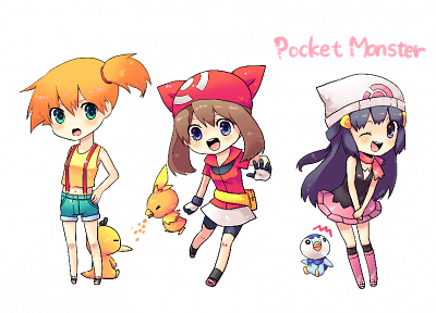 Pokemon, Misty (Pokemon), Psyduck, Torchic, Piplup - random desktop wallpaper