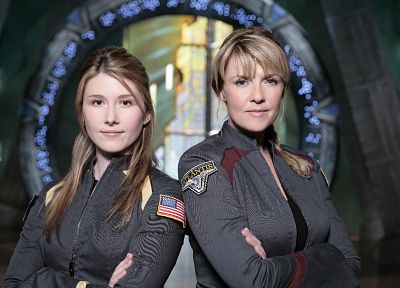 Stargate Atlantis, Stargate, Jewel Staite, Amanda Tapping, science fiction - duplicate desktop wallpaper