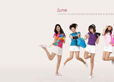 women, Girls Generation SNSD, Asians, Korean, calendar, K-Pop, shorts, white background - desktop wallpaper