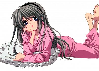 Clannad, Sakagami Tomoyo, simple background, anime girls, white background - related desktop wallpaper