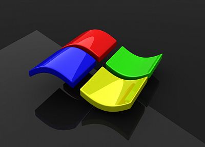 Microsoft Windows, logos, glossy texture - desktop wallpaper