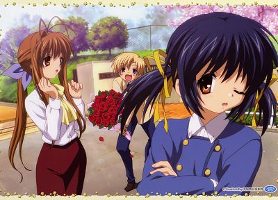 Clannad, Sunohara Mei, Sunohara Yohei, Furukawa Sanae, anime girls - desktop wallpaper