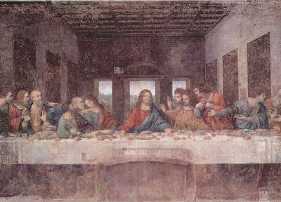 The Last Supper, Leonardo da Vinci - duplicate desktop wallpaper
