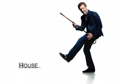 Gregory House, TV series, simple background, House M.D. - desktop wallpaper