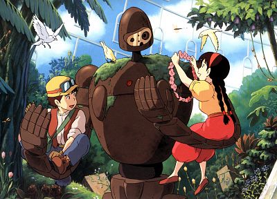 Hayao Miyazaki, Studio Ghibli, Laputa castle in the sky - random desktop wallpaper