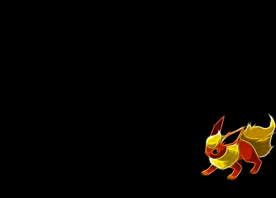 Pokemon, Flareon, simple background, black background - related desktop wallpaper