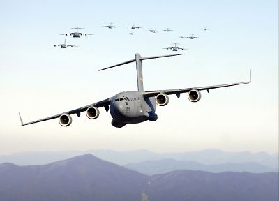aircraft, military, cargo aircrafts, C-17 Globemaster - random desktop wallpaper